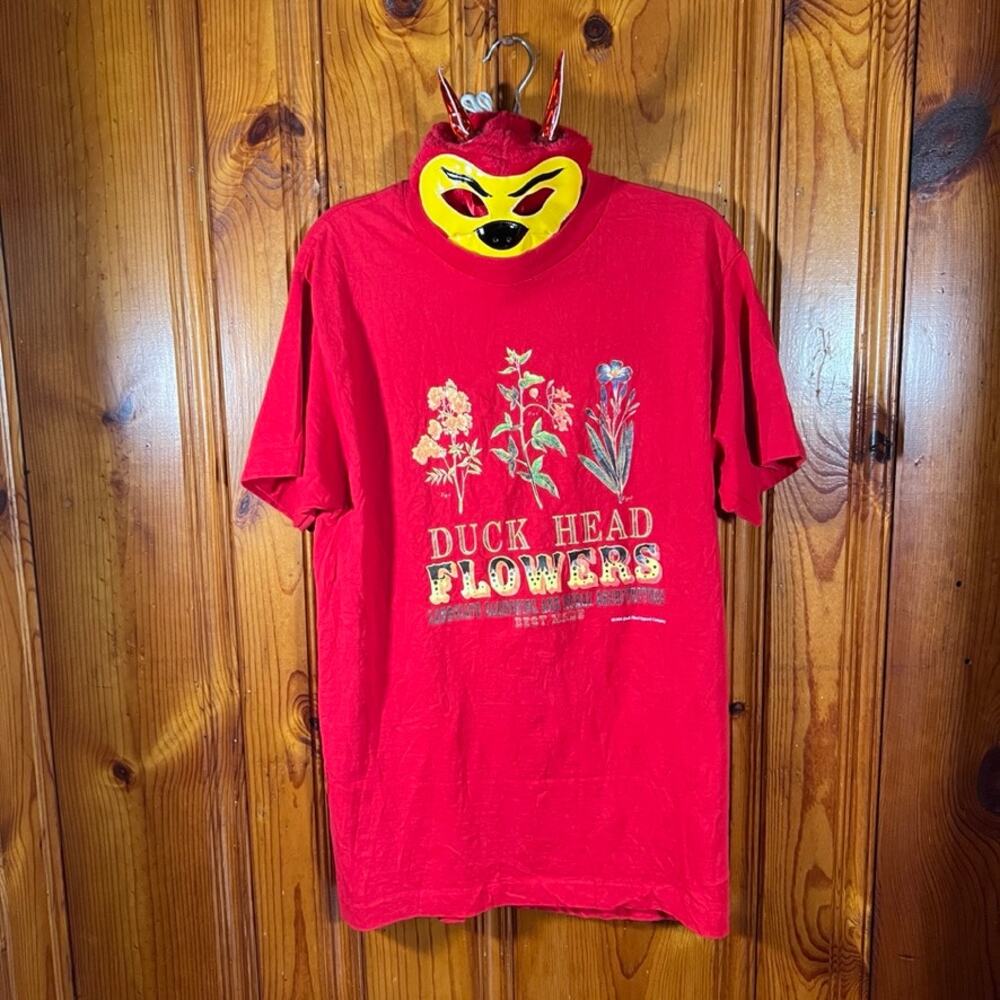 Duck Head Large 90s Graphic T Shirt Red Regular